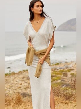 NWT Daily Practice Maxi Dress - Anthropologie, Comfy, Ruched, Athleisure